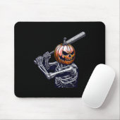 Skelett spielt Baseball Player Halloween Mousepad (Mit Mouse)