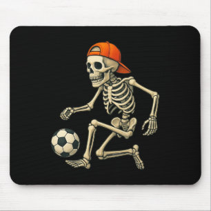 Skelett spielt Fußball Halloween Grafik  Mousepad