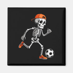 Skelett spielt Fußball Jungen Männer Lustiges Hall Magnet