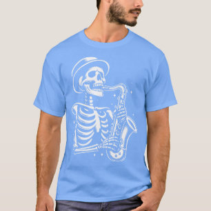 Skelett spielt Saxophon 2 T-Shirt