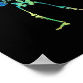 Skelett spielt Saxophon Jazz halloween music Poster (Ecke)