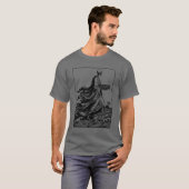 Skelett spielt Schach T-Shirt (Vorne ganz)