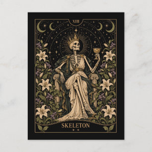 Skelett, Sternenlicht-Tarot-Kunst Postkarte