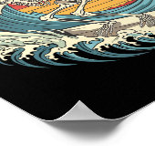 Skelett-Surfen _1 Poster (Ecke)