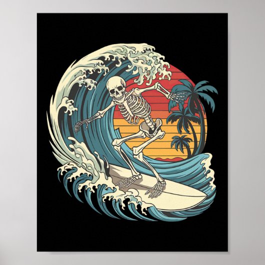 Skelett-Surfen _1 Poster (Vorne)