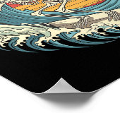 Skelett-Surfen Poster (Ecke)