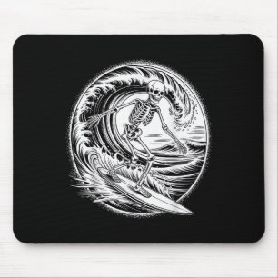Skelett-Surfer Vintage Big Wave Surfen Lustiger Ha Mousepad