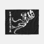 Skelett-T-Rex-Dinosaur-Halloween-Männer-Frauen-Lus Fleecedecke (Vorderseite (Horizontal))