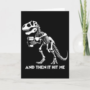 Skelett-T-Rex-Dinosaurier-Halloween-Männer-Frauen- Karte