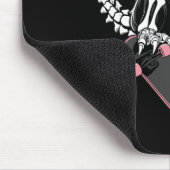 Skelett T-Rex Skateboarder - Vintage Dinosaur Ska Mousepad (Ecke)