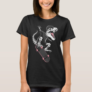 Skelett T-Rex Skateboarder - Vintage Dinosaur Ska T-Shirt