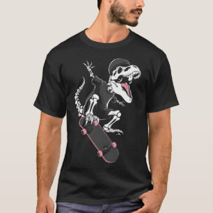 Skelett T-Rex Skateboarder - Vintage Dinosaur Ska T-Shirt
