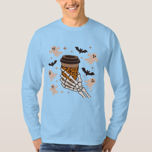 Skelett-T - Shirt, Funny Skelett-T-Shirt, Kaffeelö T-Shirt