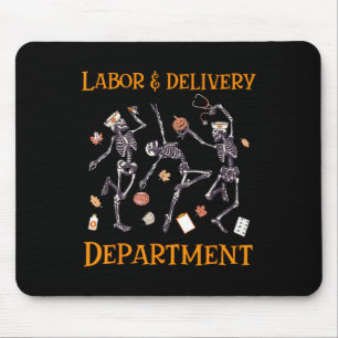 Skelett tanzt Geburts- und Entbindungsstation Hall Mousepad