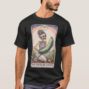 Skelett-Tarotkarte-Einmachglas-Garten für Gurkenli T-Shirt
