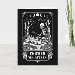 Skelett-Tarotkarten-Design – Witchy Hühner Garten Karte