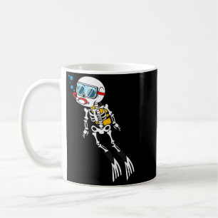 Skelett-Taucher Halloween Unterwasser-Tauchen Kaffeetasse