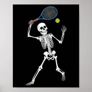 Skelett Tennisliebhaber Pl Poster