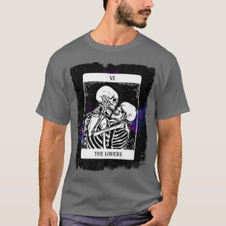 Skelett The Lovers Tarot Card Decke Galay Design T-Shirt