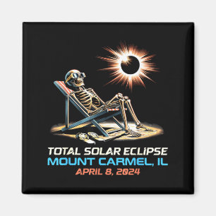 Skelett Total Sonnenfinsternis Mount Carmel Illino Magnet
