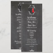 Skelett-Totenkopf-Hochzeitsprogramm Halloween-Krei Programm (Vorne/Hinten)