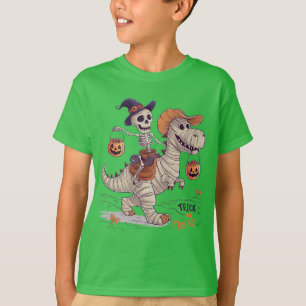 Skelett-Trick-oder-Leckerei-Reiten mit Mumified Di T-Shirt