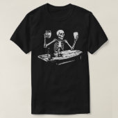 Skelett trinken Bier T-Shirt (Design vorne)