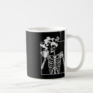 Skelett trinken Kaffee Funny Skull Men Damen Hal Kaffeetasse