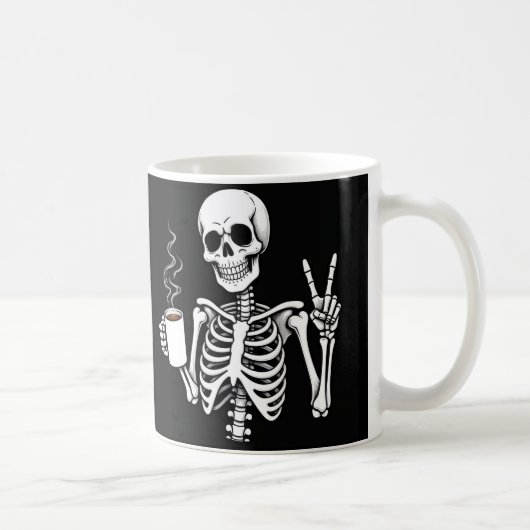 Skelett trinken Kaffee Kaffeetasse (Rechts)