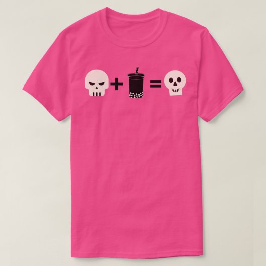 Skelett trinkt Boba oder Blase Tee Halloween Schni (Design vorne)