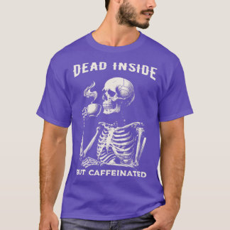 Skelett trinkt Kaffee T-Shirt