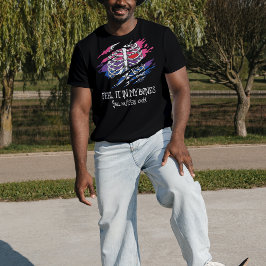 Skelett über Bisexuelle Flaggenfarben - Hintergrun T-Shirt