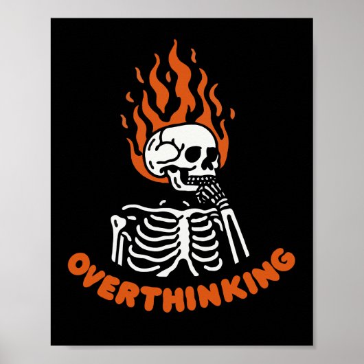 Skelett Überdenken Poster (Vorne)