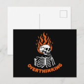 Skelett Überdenken Postkarte (Vorne/Hinten)