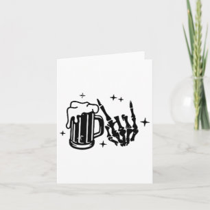 Skelett überlebt Vaterschaft ein Bier nach dem and Karte