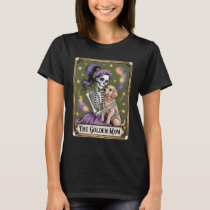 Skelett umarmt die goldene Mutter Tarotkarte Magie T-Shirt