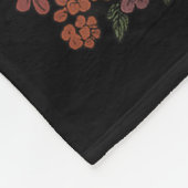 Skelett umarmt KatzenfloralHalloween Katzen Lover Fleecedecke (Ecke)