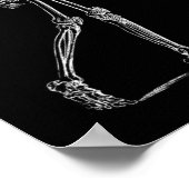 Skelett und Bat-Poster Poster (Ecke)