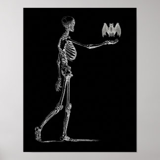 Skelett und Bat-Poster Poster