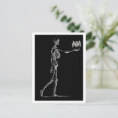 Skelett und Bat Postkarte (Stehend Vorderseite)