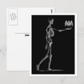 Skelett und Bat Postkarte (Vorne/Hinten)