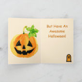 Skelett und Candy Mais Halloween Karte (Innenseite)