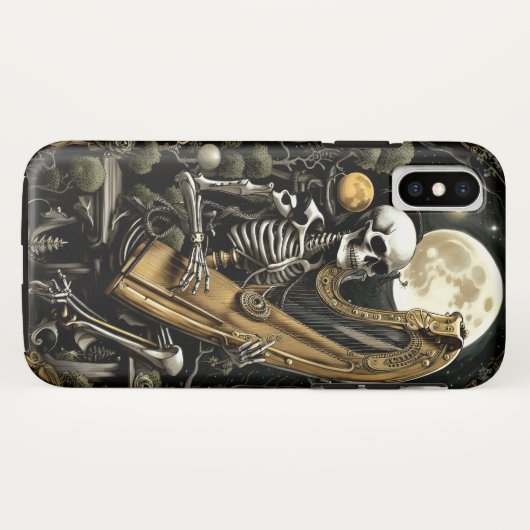 Skelett und Harf II Case-Mate iPhone Hülle (Rückseite (Horizontal))