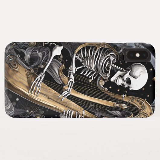 Skelett und Harfe I Case-Mate iPhone Hülle (Rückseite (Horizontal))