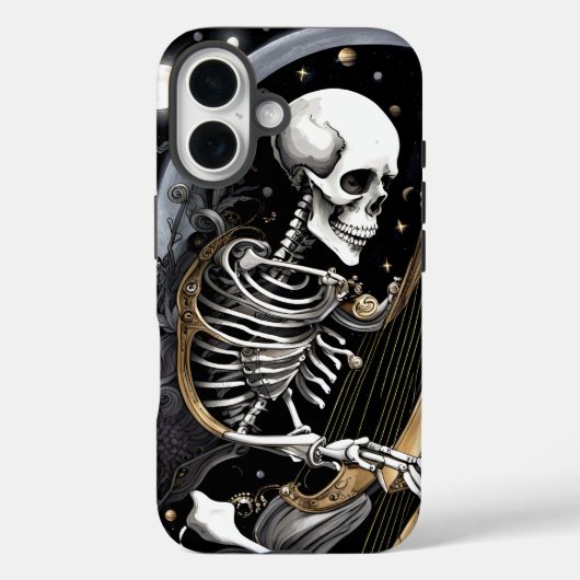 Skelett und Harfe I Case-Mate iPhone Hülle (Rückseite)