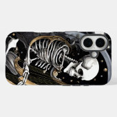 Skelett und Harfe I Case-Mate iPhone Hülle (Rückseite (Horizontal))