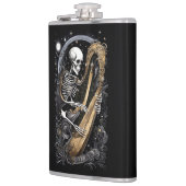 Skelett und Harfe I Flachmann (Links)