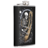 Skelett und Harfe I Flachmann (Rechts)