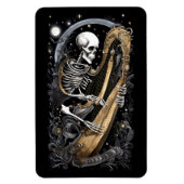 Skelett und Harfe I Magnet (Vertikal)