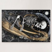 Skelett und Harfe I Puzzle (Horizontal)